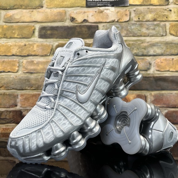 Nike Shox TL Tlx Pure Platinum-Chrome Women's Size 10 Casual Shoes AR3566-003